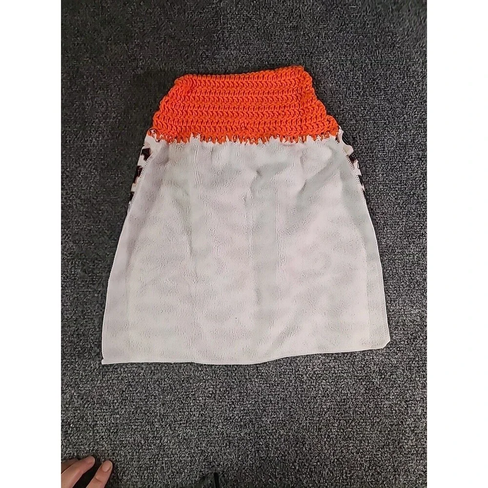 NEW  Handmade Crochet Halloween Kitchen Oven Door Hanging Towel Bats